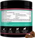 כלב Multivitamins Chewable- 15 ב 1 כלבים ויטמין Multivitamin לבריאות הלב - אומגה 3 שמן עבור Skin & Coat, Chondroitin ו Glucosamine עבור כלבים משותפים ניידות, פרוביוטיקה - 120ct