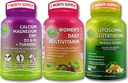 Women's Multivitamin, Calcium & Liposomal Glutathione tri - Plant- Based Calcium, Magnesium, Zinc, D3, K2 & Turmeric + Women's Daily Multivitamin עם Iron + Liposomal Glutathione 500 מ"ג