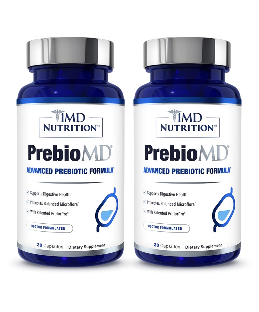 1MD תזונה PreBioMD - Preביוטיקה עם PreforPro | תמיכה בחשיפה בריאה ובקיצור Beneficial Bacteria