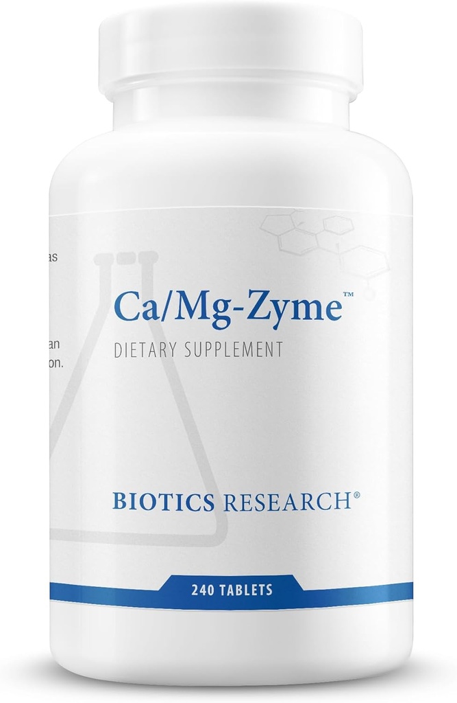 Biotics Research Ca-Mg-Zyme Calcium Magnesium Formula, Highly Absorbable,עצמות תמיכה, תפקוד שרירים, מערכת העצבים 240Tvous