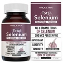 Total Selenium - 200 mcg, Plant-based Selenium - Full Spectrum, מכיל 4 צורות אורגניות חיוניות של סלניום כולל Selenomethionine - Derived from Garlic - 60 קפסולות
