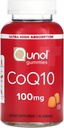 Qunol CoQ10 Gummies, CoQ10 100 מ"ג, תוספי חניכיים טעימים, Coenzyme Q10 עוזר תמיכה בריאות הלב, טבעוני, Gluten Free, Ultra High Absorption - Count 90