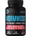 Premium Wormwood לחלץ קפסולות - 5 חודשים אספקה עבור Immune - 12 Herbs בלנדר עם Black Walnut Leaves, ג'ינג'ר, Turmeric & More - 150 Counts