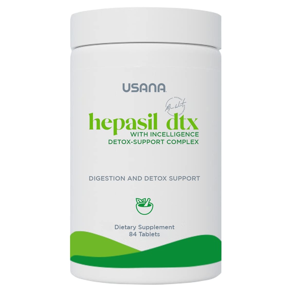 USNA - Hepasil DTX עם InCelligence - מתחם תמיכה מקיף לבריאות, הגנה, בריאות ו Vitality - 84 טבליות (28 יום אספקה)