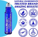 CoolHead Max Roll On, Natural Peppermint Essential Oil Migraine, Headache Support Roller, Fast Cooling Comfort for Your Head 3 Pack
