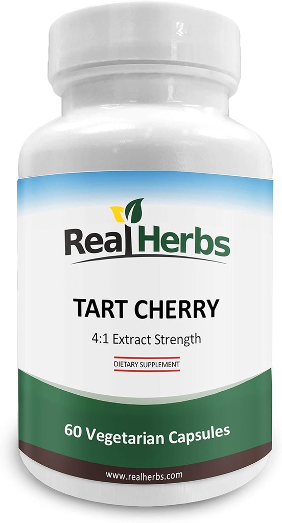 הצלעות האמיתיות Tart Cherry 4:1 לחלץ 1000 מ"ג - 60 קפסולות צמחוניות