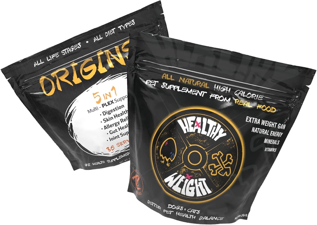 Rogue Pet Science Medium Dog Bundle עם Origins Canine 5in-1 כלב מזון טורף בריא במשקל טבעי מקבל עבור כלבים