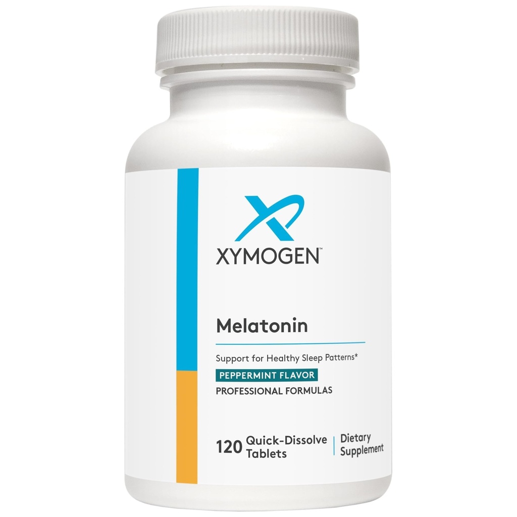 XYMOgen Melatonin - Peppermint Lozenges - 3mg Melatonin תוסף עבור Nighttime, Antioxidant + Immune Support (120 Quick-Dissolve Tablets)
