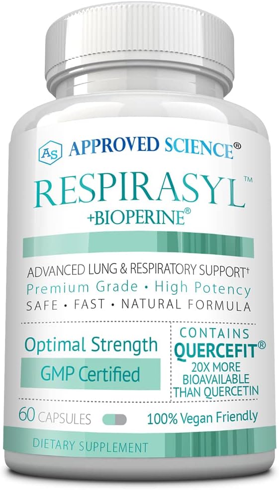 מוסמך מדע ® Respirasyl - Lung ו- Respiratory Support - עם Quercefit, ויטמינים A,C,D, BioPerine - 60 קפסולות - מיוצר בארה"ב