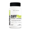 NutraBio CaffPlus, Dual Source Caffeine עם Theanine עבור אנרגיה בריאה Boost - 60 קפסולות ירקות