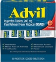 עו"ד Ibuprofen, 200 מ"ג (50 חבילות של 2 טבליות coated) 50 ea (Pack של 3)