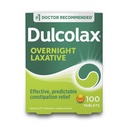 Dulcolax Stimulant Laxative Tablets, חיזוי ויעיל הקלה, Relieves Straining & Bloating, Bisacodyl 5 מ"ג, 100 Count