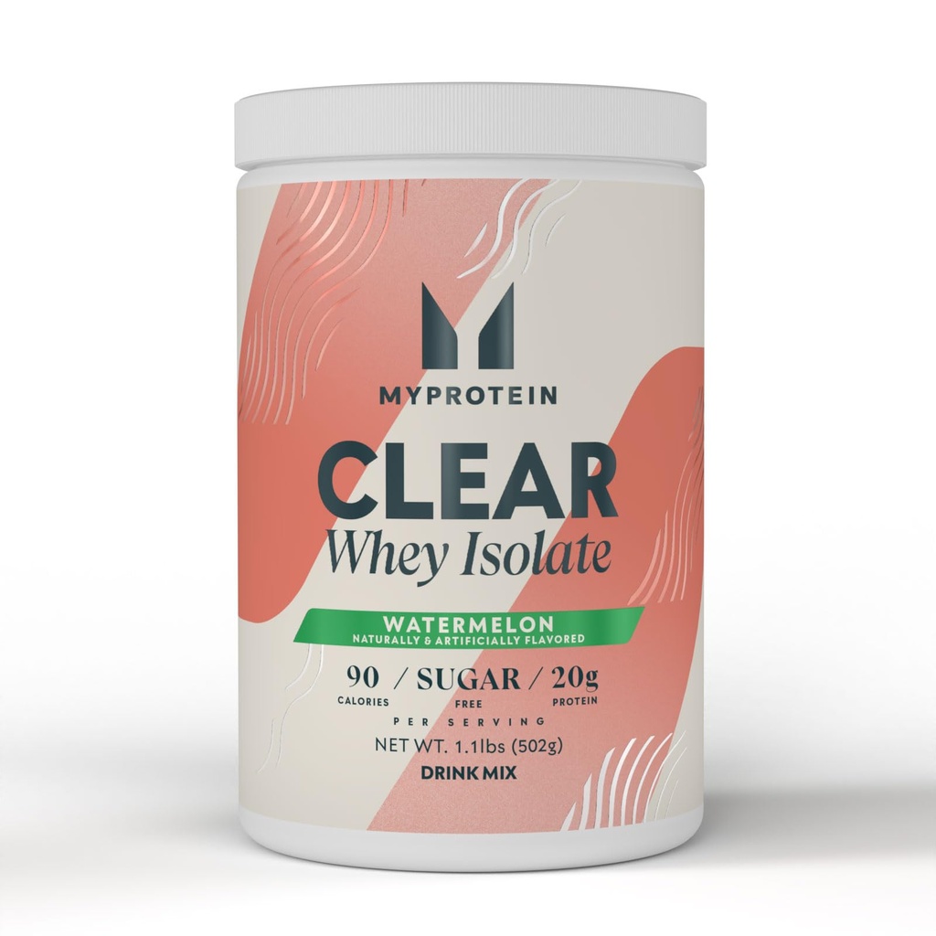 Myחלבון Clear Whey Isolate אבקת חלבון, 1.1 Lb (20 משרתות) Watermelon, 20g חלבונים לשרת, באופן טבעי משקה מטבול, חלבון יומי לוקח ביצועים גבוהים