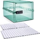 Lockabox OneTM Light Daily Green & Shelf Pack Bundle | Lockable Box for Food, Medicines, Tech and Home Safety with Removable Shelves and Base Packs