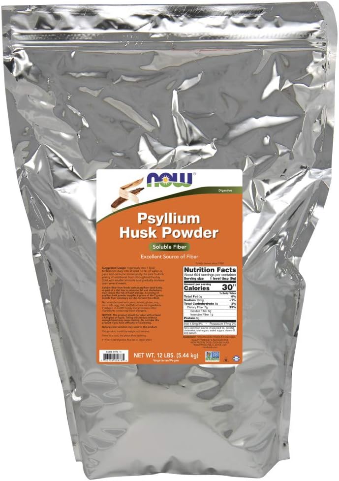 Now Psyllium Husk אבקת 12-Pound