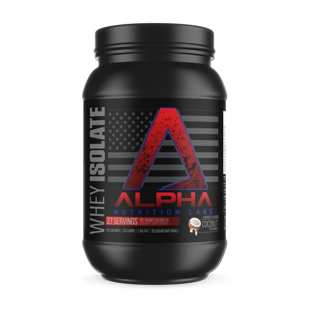אבקת חלבון Whey Isolate - קוקוס Ice Cream Flavor, 28 גרם חלבון, מקור חלבונים, דלת פחמימות, מיוחד קלאסי