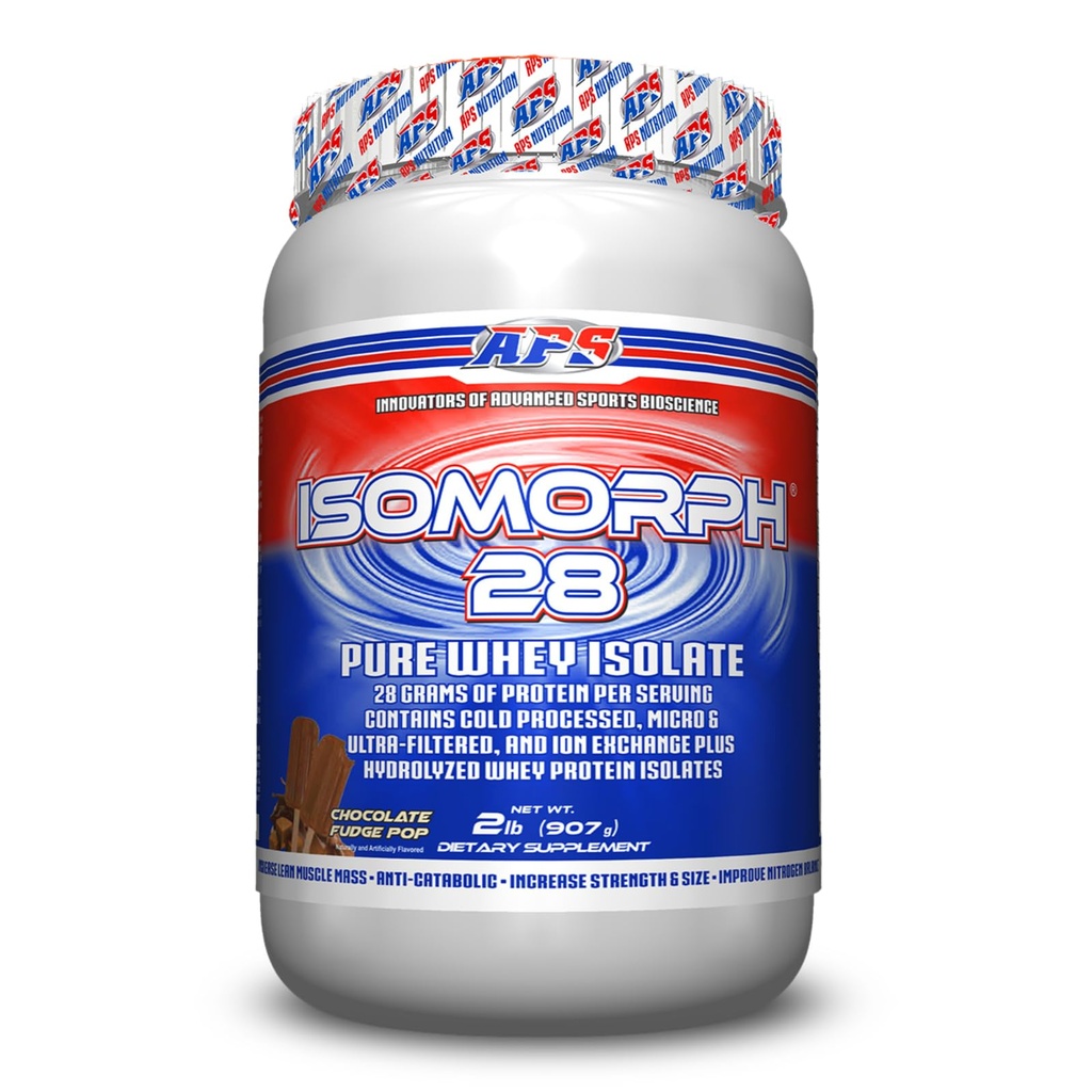APS תזונה Isomorph 28 אבקת חלבון | Pure Whey Isolate | Cold Pressed, Ultra--פילטרed, & Ion Exchange Isolates | 28g חלבונים | 2 פאונד (Chocolate Fudge Pop)