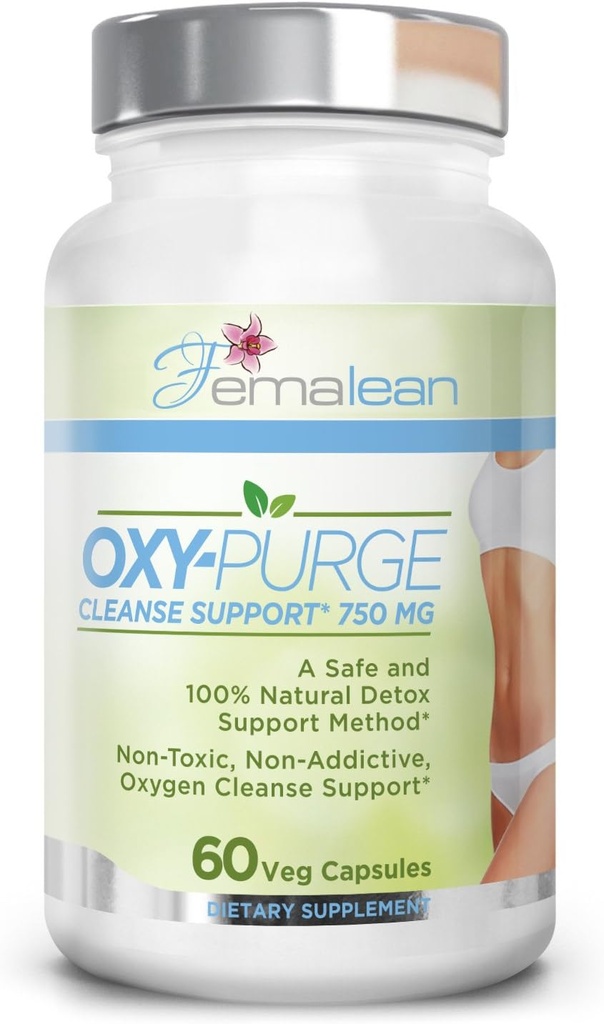 Oxy-Purge 750 מ"ג 60 Vcaps - Natural Magnesium Oxide חמצן מבוסס קולון ניקוי Gentle Laxative Supports Healthy Tract סדירות