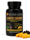 Me First Living Turmeric Curcumin 1000 מ"ג 95% Curcuminoids, Bioperine 10 מ"ג, 19x More Potent Than Others, הגדלת Absorption, Non-GMO, אורגני Turmeric, טבעוני, Gluten Free, 60 קפסולות