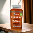 כורכום Turmeric Curcumin עם Black Pepper וג'ינג'ר, Qunol 1500 מ"ג פלט Turmeric עם 95% Curcuminoids, שיפור Absorption, תומך בתגובה למניעת הריון בריא, 180 קפסולות צמחוניות