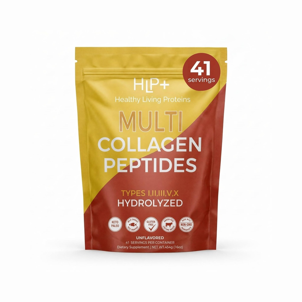 חלבון חי בריא | Multi hydrolyzed Collagen Peptides type I, II, III, V ו- X | Grass Fed Bovine, Wild Catch Marine, Free Range Chicken