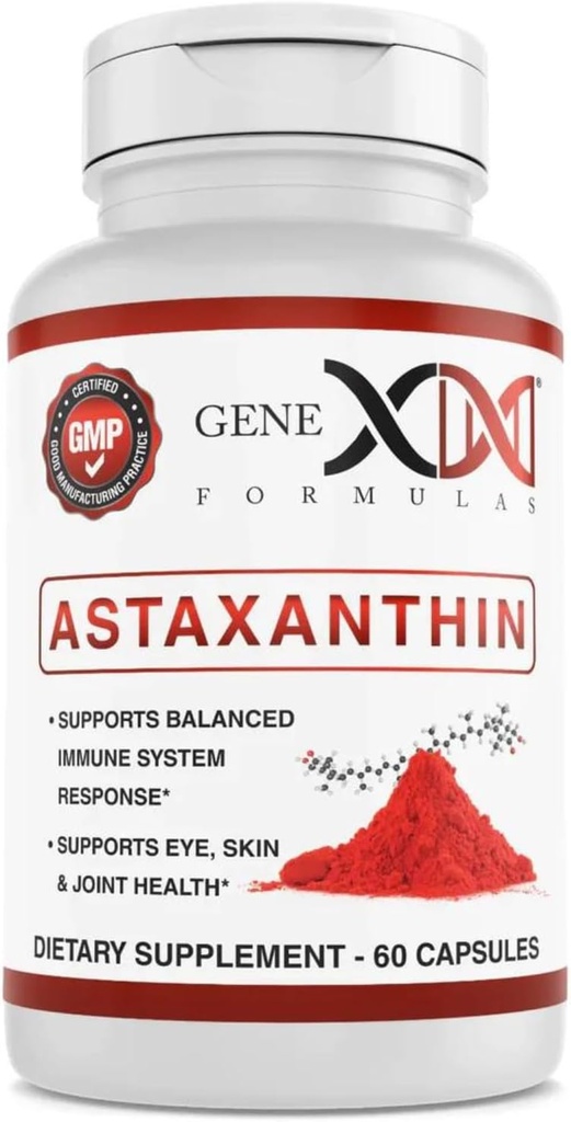 12 מ"ג Astaxanthin Softgels (60 קפסולות) Natural Antioxidant for Eye, Skin, and Joint Health & Immune Support - Gluten Free, non-GMO (60 יום אספקה)