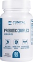 השפעות קליניות Probiotic Complex - Gut Health Probiotics for Women and Men - 6 Key Organic Probiotics to Support Digestion and Total Health - 60 Veggie Pro כמוסות - Made in the USA