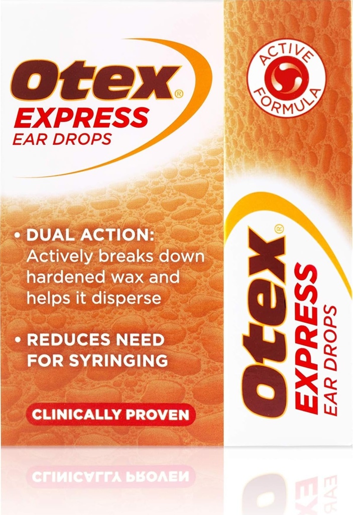 Otex Express אוזניים טיפות עבור האוזן המוארת ווקס, 10 מ"ל