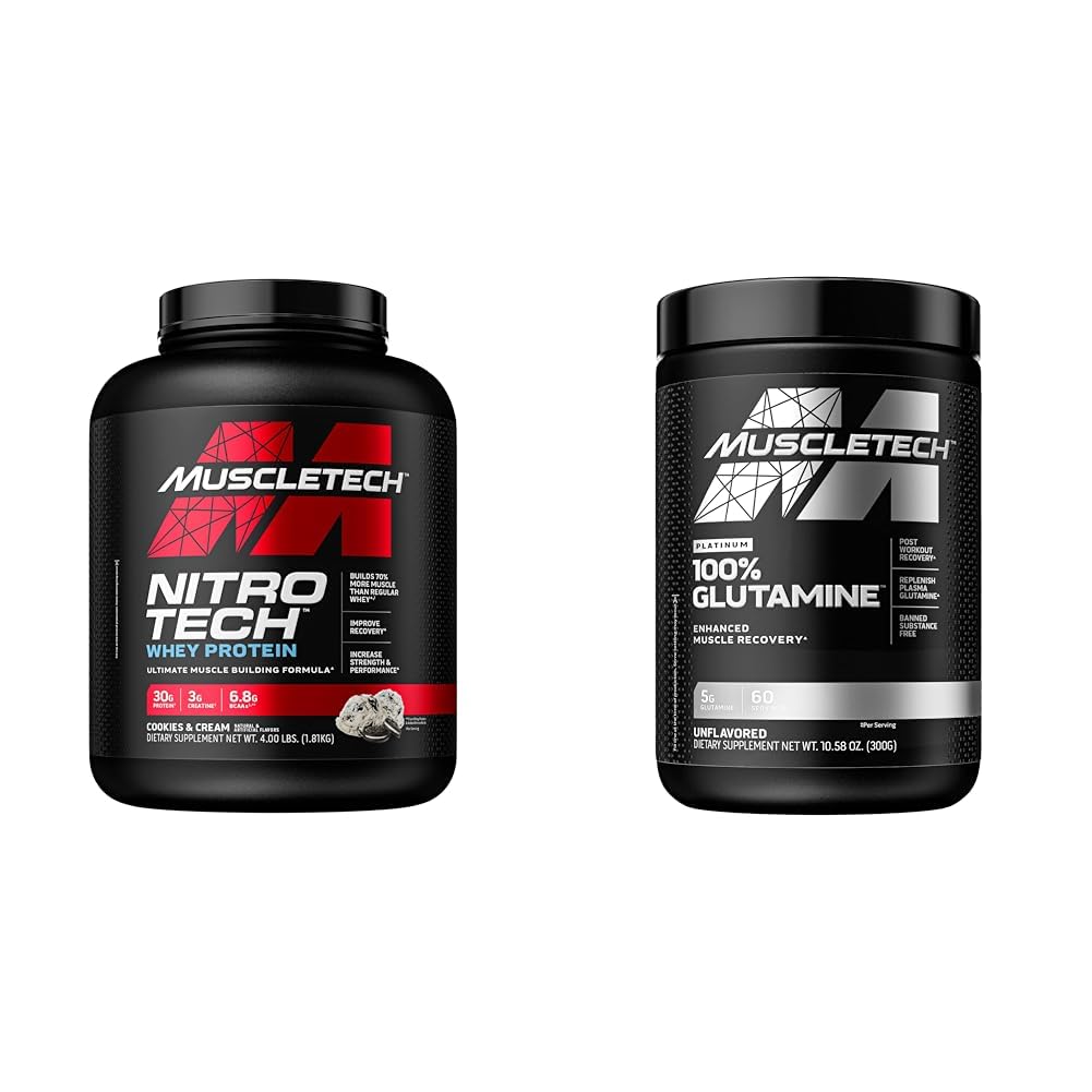 אבקת חלבון שרירי Whey אבקת Nitro-Tech Whey חלבון Isolate Glu &tamine 100% אבקת Glutamine טהור