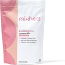 MIXHERS Collagen אבקת תוסף | 30 יום אספקה | בלנדר עם Marine Collagen, אבקת חלבונים, ויטמין C, & פפטים | Skin, Hair & Nail Support for Women