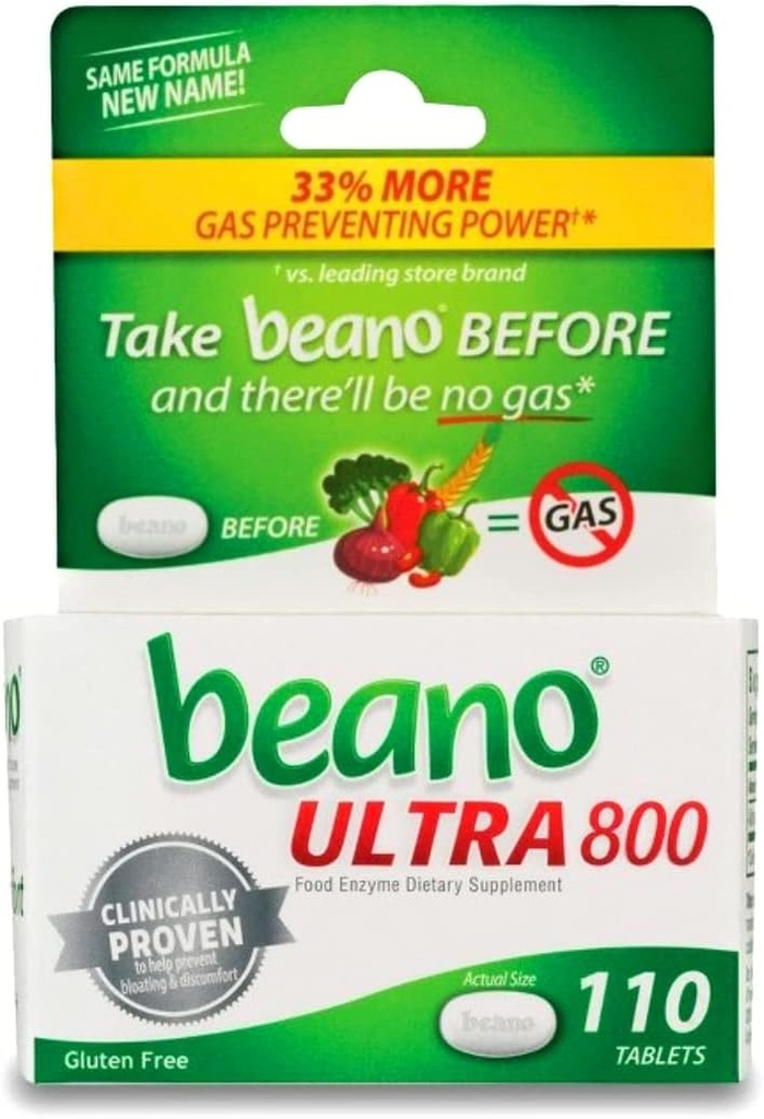 beano174; מזון Enzyme Dietary Tablet