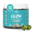 Akasha Superfoods Sea Moss Glow Gummies, שיער, עור וציפורים ויטמינים עם Seamos, אבקת פרל, ויטמין E, Aloe Vera, Liposomal ויטמין C, ו- Irish Sea Mos, חניכיים לנשים וגברים, הרוזן 60