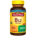 הטבע עשה ויטמין B12 500 mcg, תוספת תזונתית לתמיכה במטבוליזם אנרגיה, 200 טבליות, 200 יום אספקה