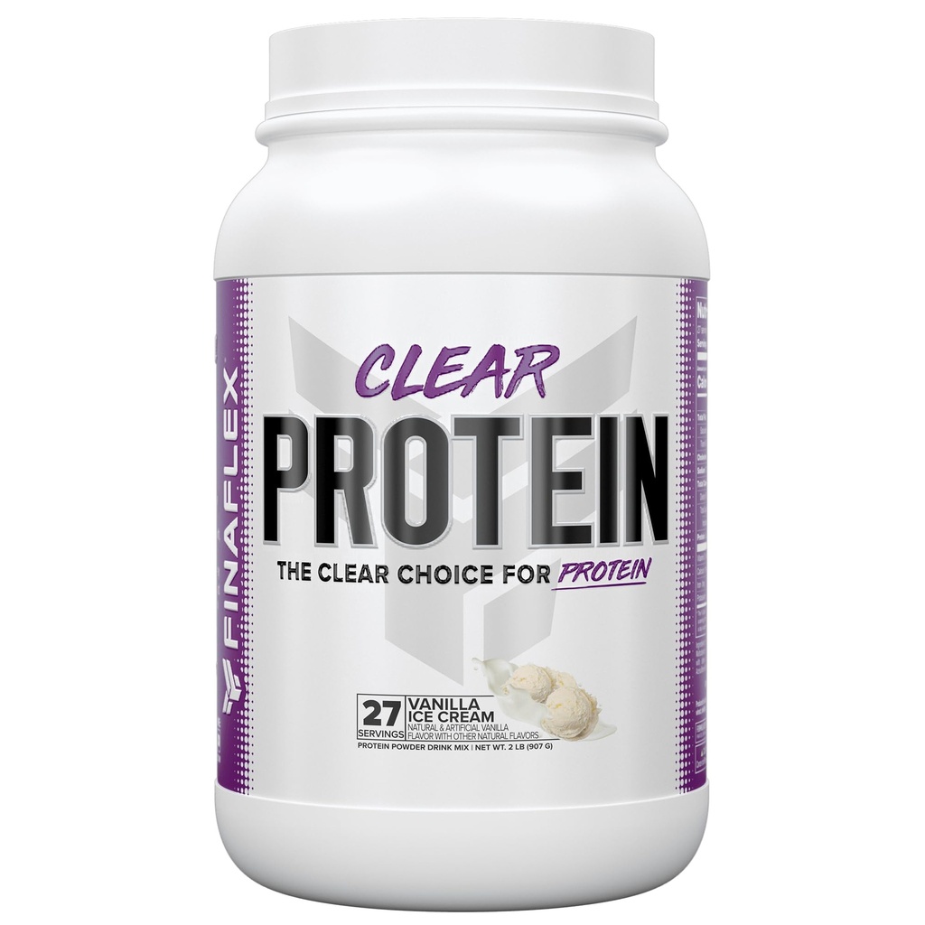 FINAFLEX Clear חלבונים, Vanilla - 2 lb - מקדם את ביצועי Muscular וצמיחה - Milkshake-Like Taste - Low Carb, Low Fat & Gluten Free - 27 משרתים