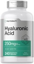 Horbäach Hyaluronic Acid כמוסות | 250 מ"ג | 240 Count | Non-GMO ו- Gluten Free Supplement