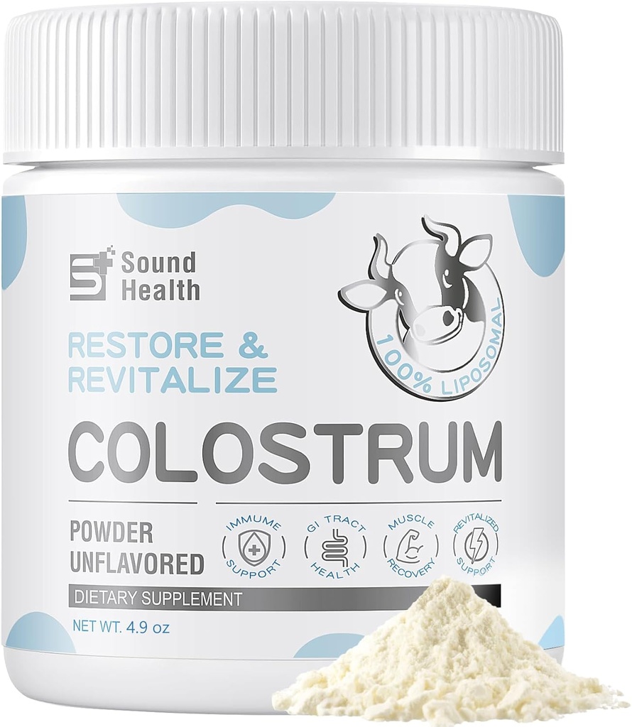 אבקת תוסף Colostrum עבור בני אדם - תוסף אורגני Bovine Colostrum עבור Gut Health, Hair growth growth, Beauty - Unflavored (73 משרתים)