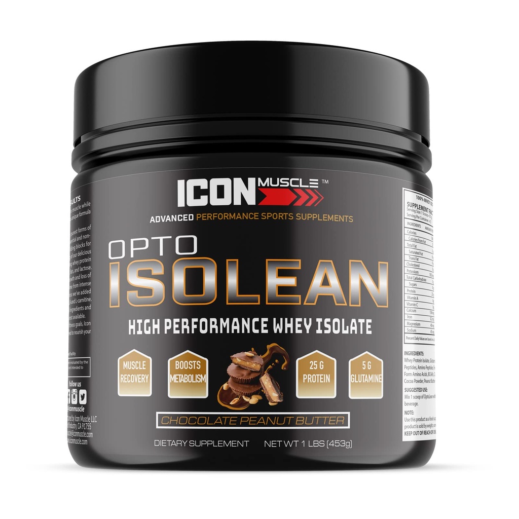 Isolean Whey חלבון Isolate אבקה, וניל, שוקולד, סטרוברי, קובצי Cookie & Cream, Salted Carmel, שוקולד Mint, Chocolate Peanut Butter, 1 פאונד (Chocolate Peanut Butter)
