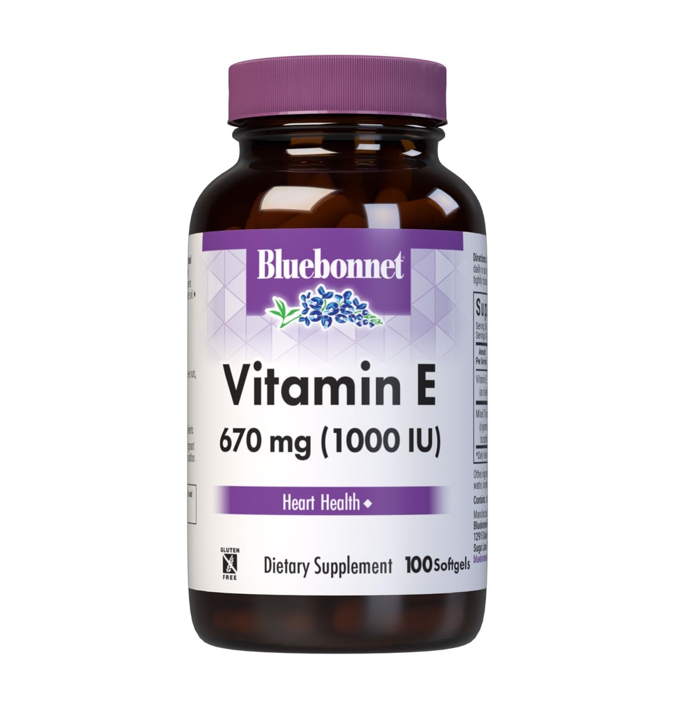 ויטמין BlueBonnet E 1000 IU מעורב Softgels, 100 הרוזן