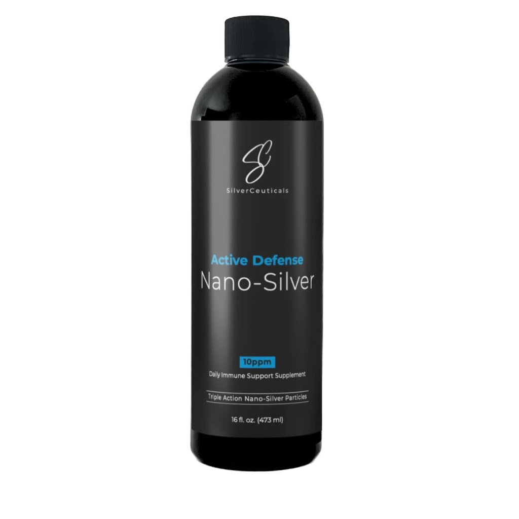 Colloidal Silver w / Nano טכנולוגיה - 10ppm 16oz - 8X יעיל יותר - תמיכה טבעית Immune - להציל את ימי מחלה - ימים 5 & Up - Outperforms גבוה יותר PPM Silvers - No Taste & Smell - 3rd Party Tested