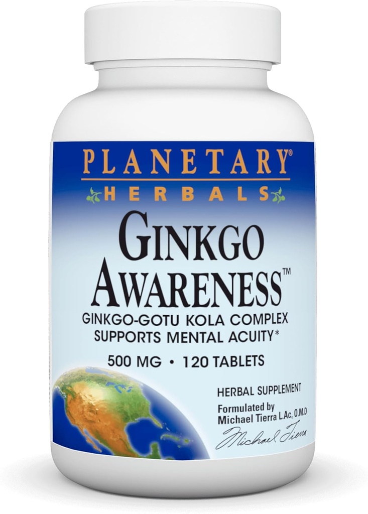 לוחות מודעות פלנטריים Herbals גינקו, 120 Count