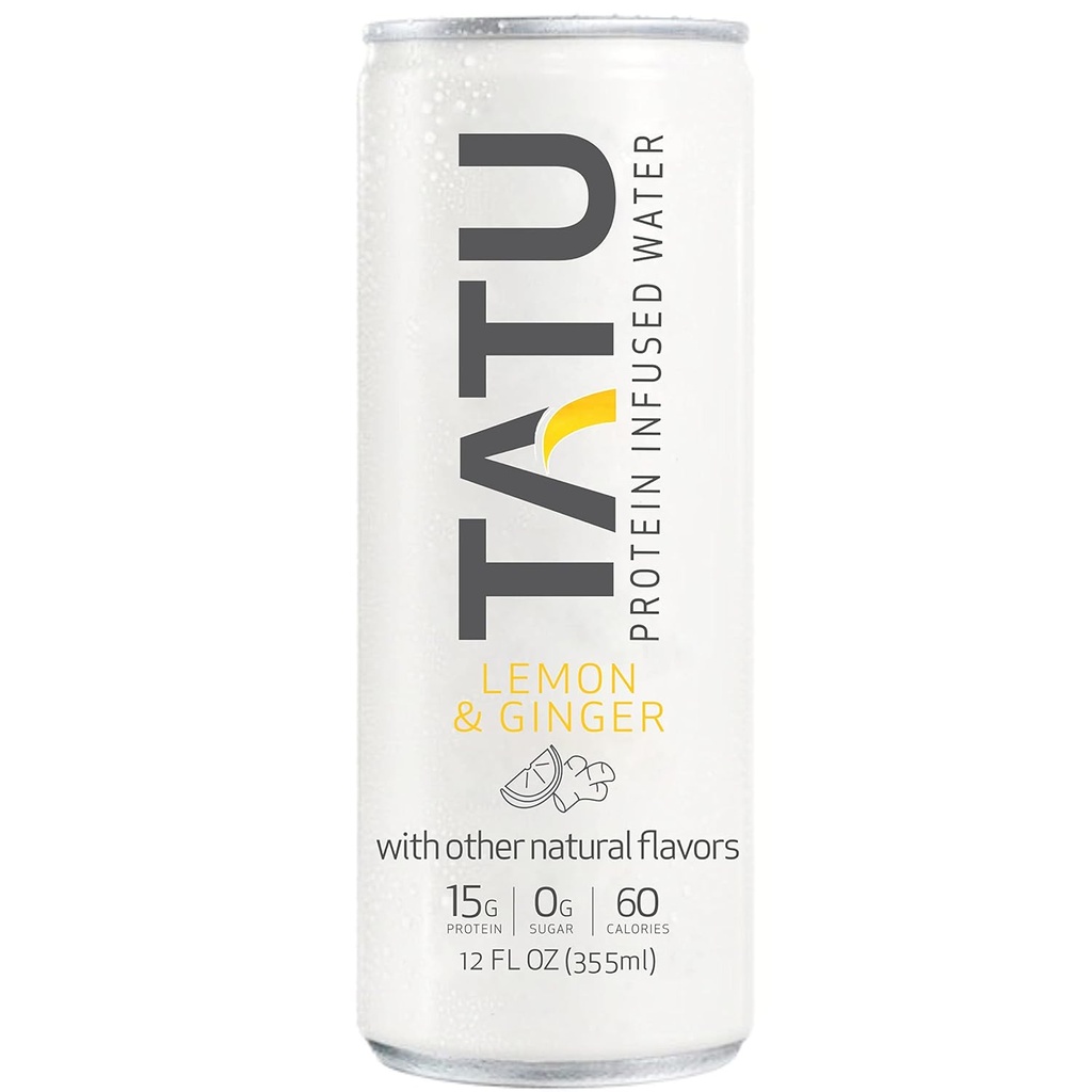 TTU מוכן-To-Drink חלבון Infused Water לימון 24 Pack. 15 גרם של חלבון whey מבודד, 0 גרם סוכר, רק 60 קלוריות. לימון ומנגו כתום גלוט חינם, לקטוז חינם.