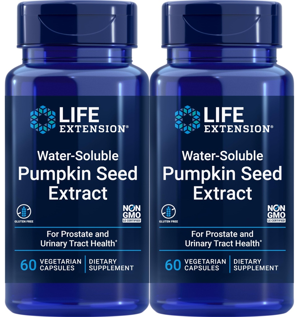 Life Extension Water-Soluble Pumpkin Seed Extractd, 60 קפסולות צמחוניות (Pack of 2)