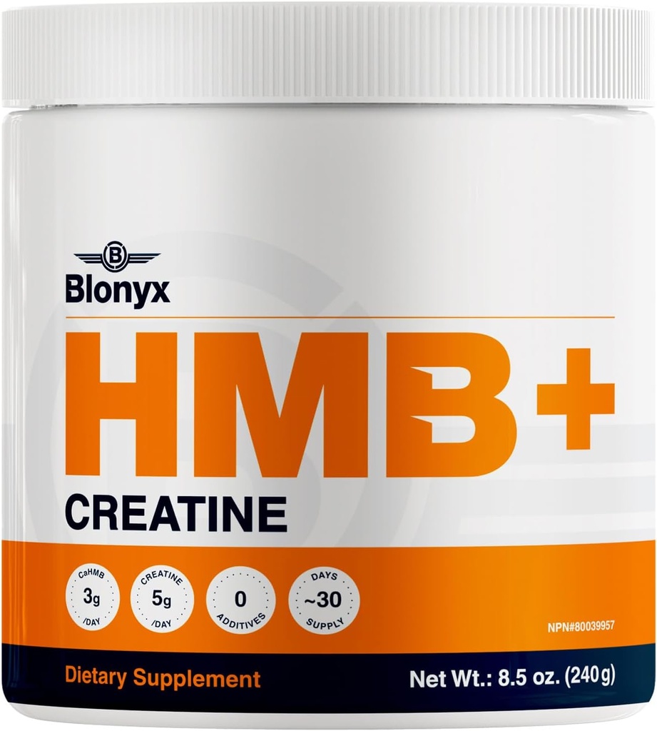 תוסף HMB + Creatine - 3g Daily HMB עבור כוח משופר, כוח ושיקום, אידיאלי עבור נחיתות גבוהה ספורטאים, 30 יום אספקה