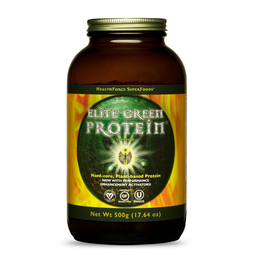 HEALTHFORCE SUPERFOODS Elite Green Protein - 500 גרם אבקת