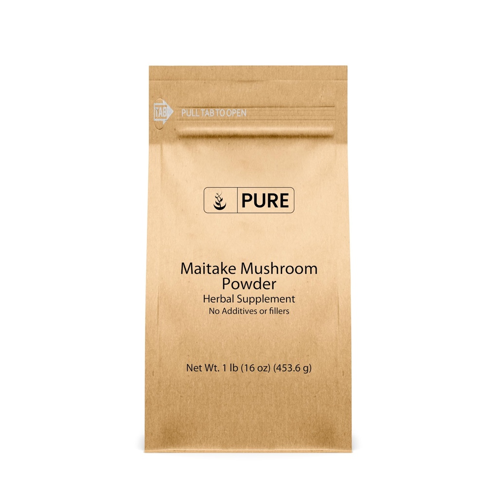 Pure Original Ingredients Maitake Mushroom אבקת (1lb) Hen-of-The-Woods, non-GMO, Lab-Verified.