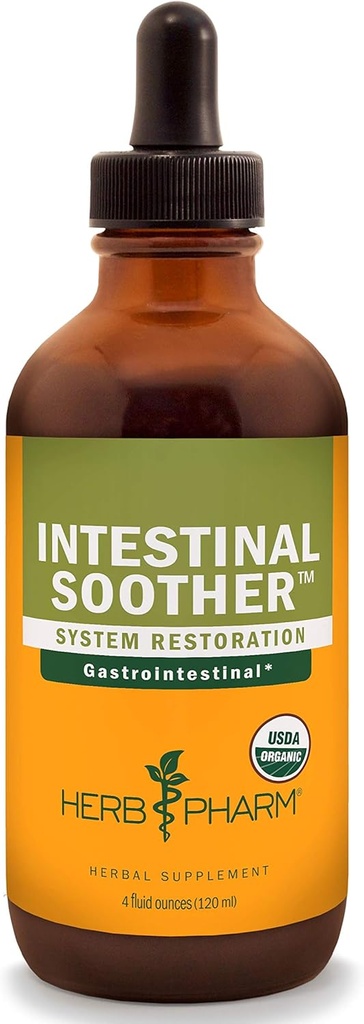 Herb Pharm Intestinal Soother נוזל פורמולה עם תמצית Turmeric - 4 Ounce