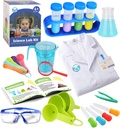 UNGLINGA Kids Science Kit with Lab Scientist Coat Dress Up and Role Play Toys for Boys