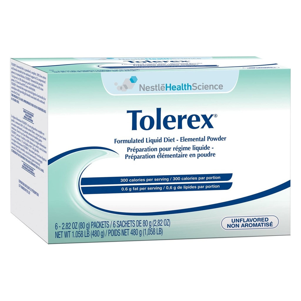 Tolerex-Flavor Unflavored Calories 300 / 300 מ"ל Packaging 2.82 oz Packet - Box of 6