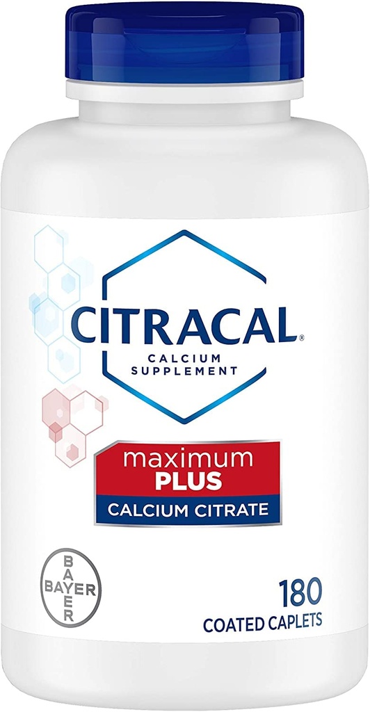 Citracal Calcium Citrate עם ויטמין D Coated Caplets 180 קפסולות (Pack of 2)