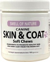 כלב Skin & Coat תוסף Chews - Skin Health Chewable Supplement for All Ages & Breeds - מקדם עור בריא ו Lustrous Coat - עשיר באומגום שומן Acids & ויטמינים - 60 Chews